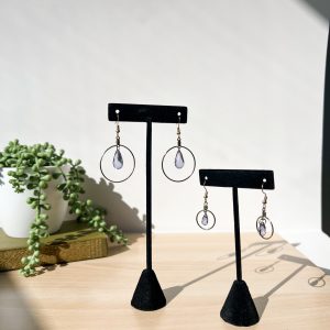 daphne crystal drop hoop earring - small